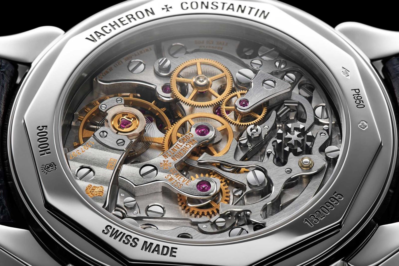 Mặt sau của đồng hồ Chronograph Vacheron Constantin sử dụng column-wheel