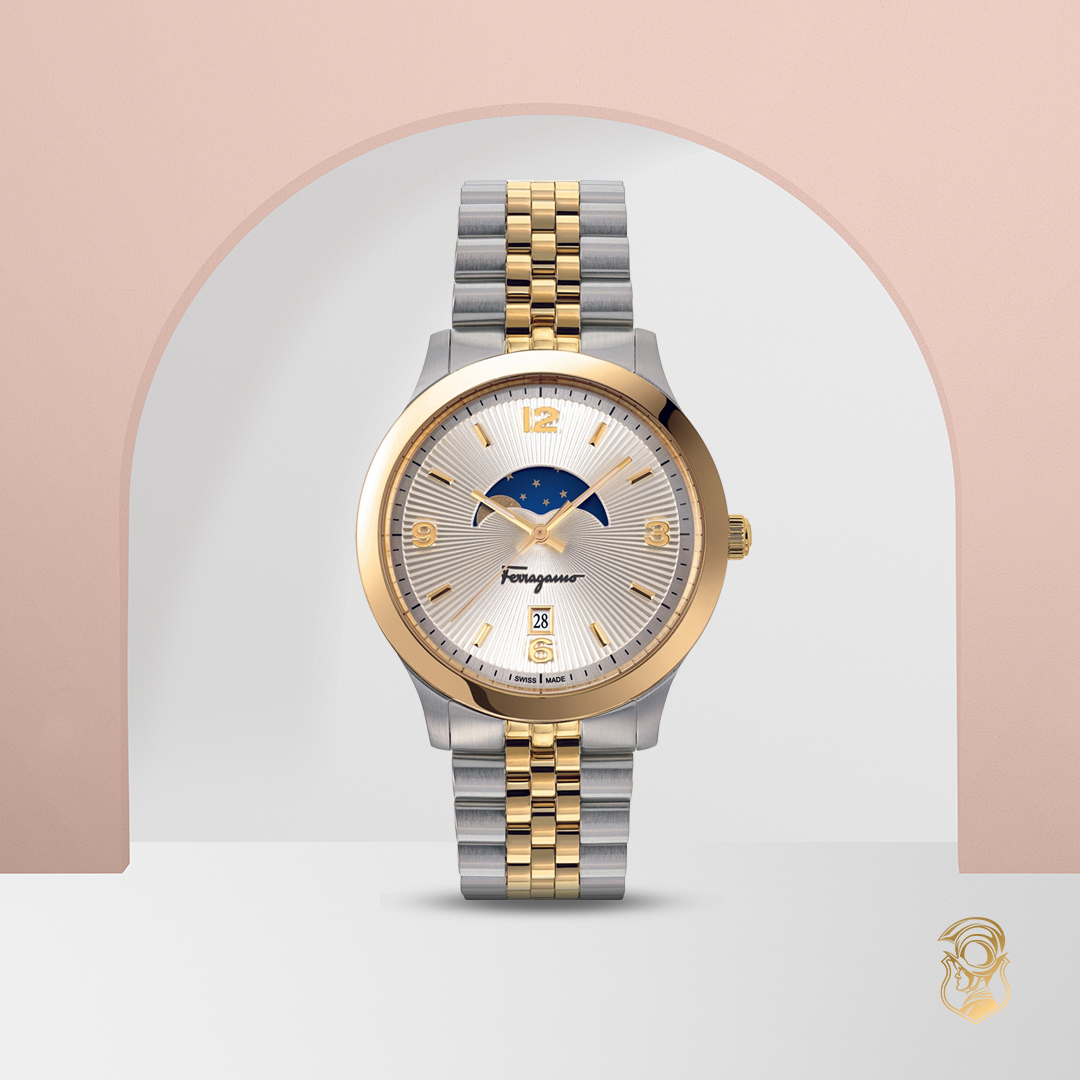 MSP: 100493 SALVATORE FERRAGAMO DUO MOONPHASE WATCH 40MM 33,590,000 VNĐ