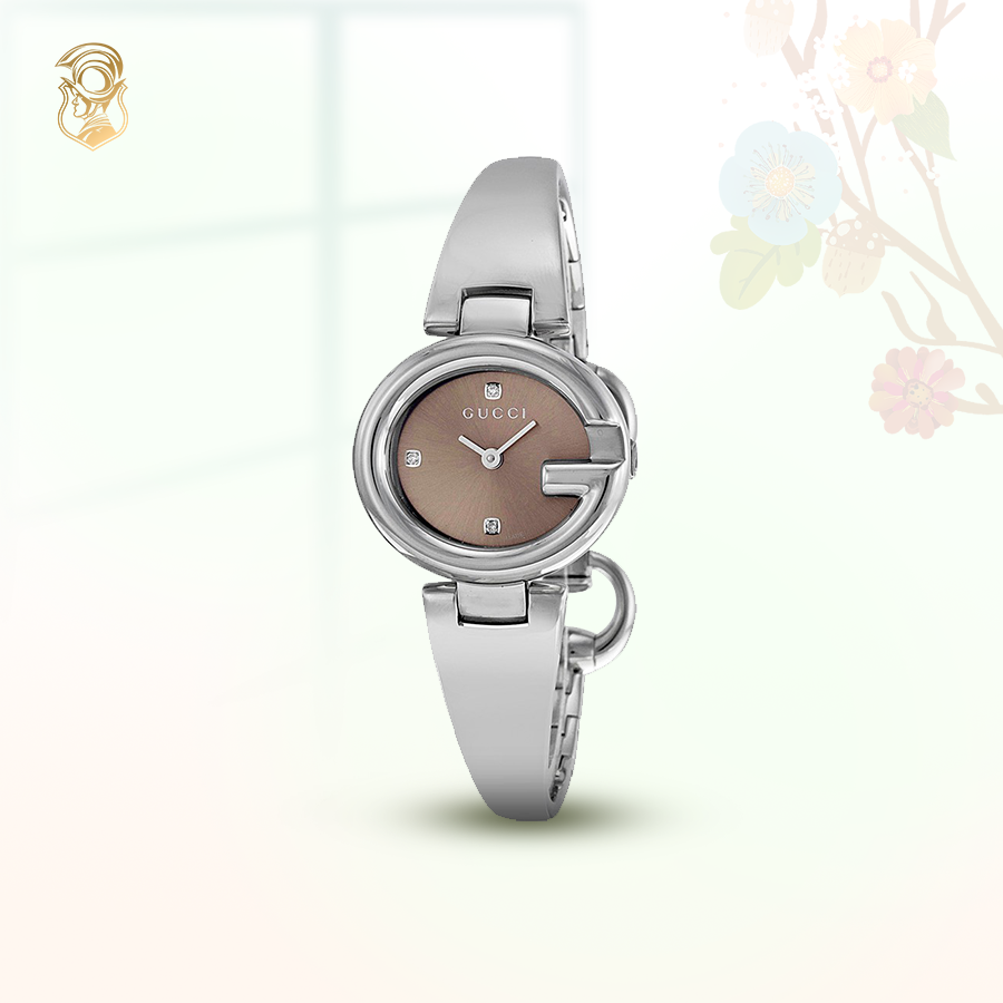 GUCCI GUCCISSIMA BROWN DIAMOND WATCH 27MM