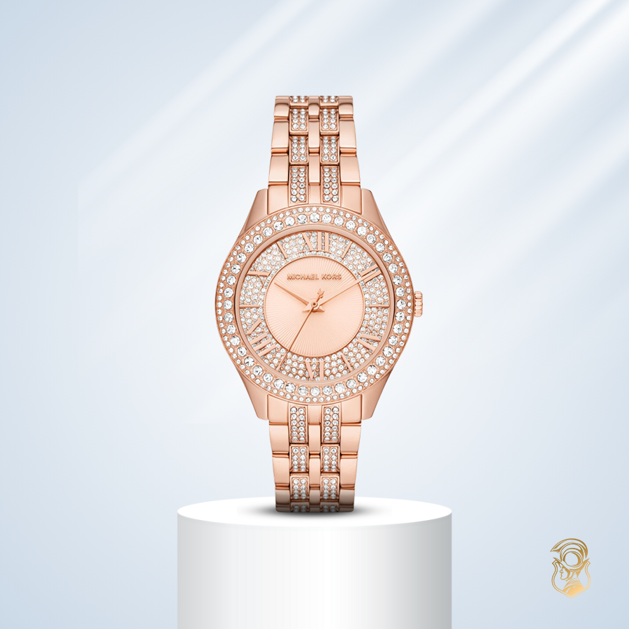 MSP: 102870 Michael Kors Harlowe Pavé Rose Gold-Tone Watch 38mm 8,050,000