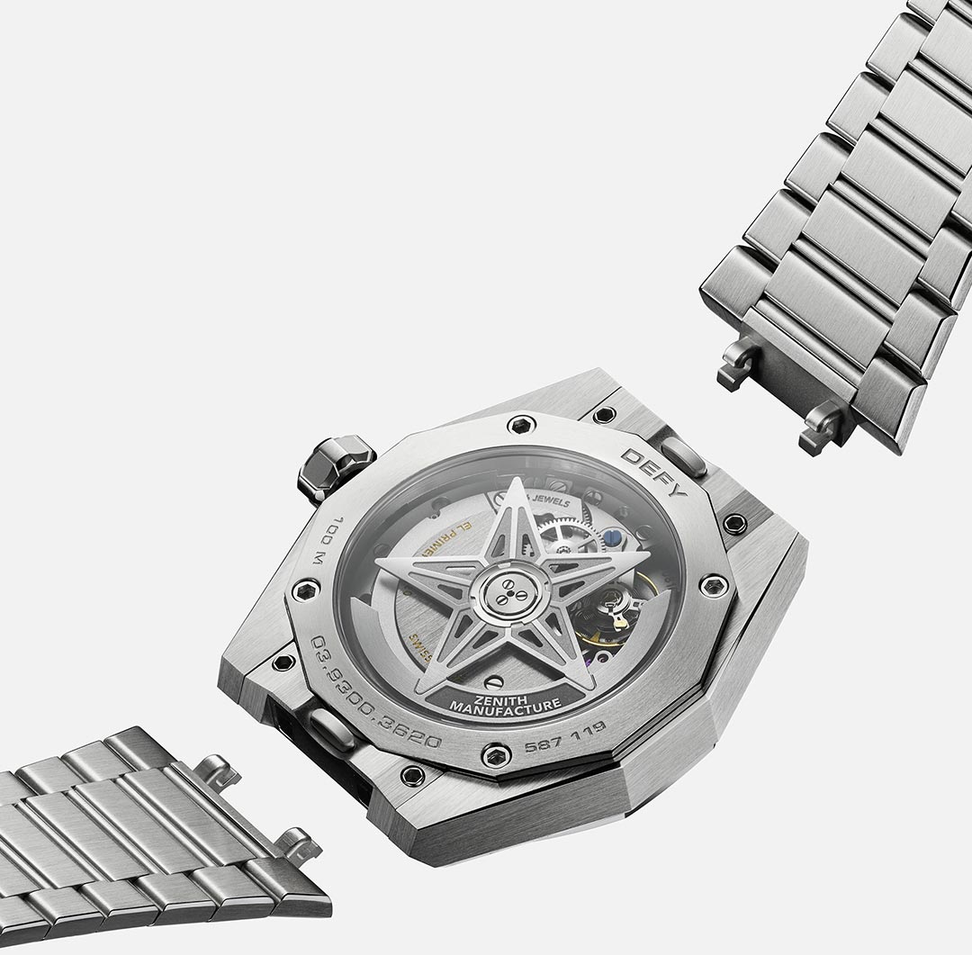 mặt lưng đồng hồ zenith defy skyline 