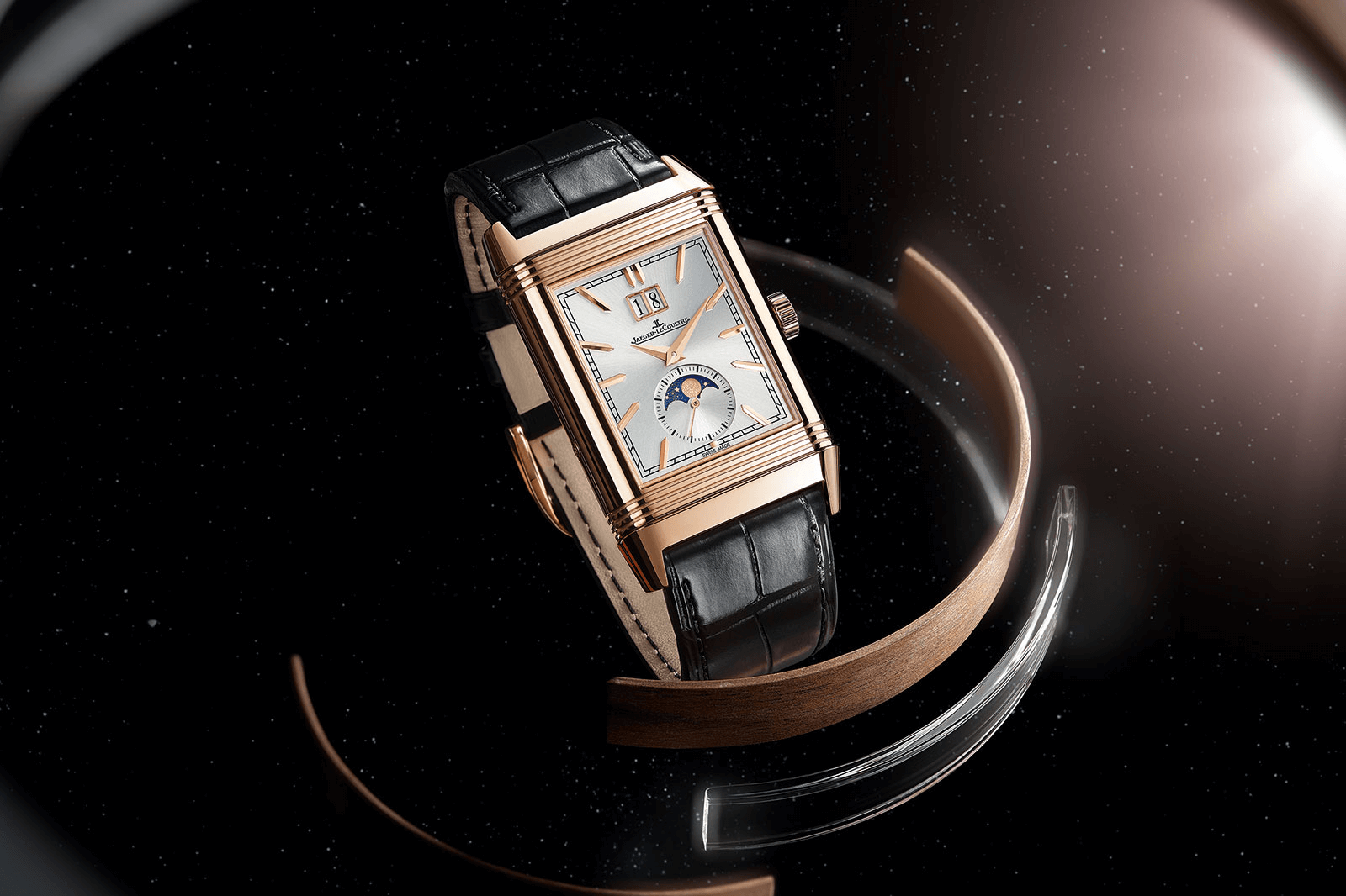 đồng hồ mặt chữ nhật jaeger-lecoultre reverso tribute nonantieme