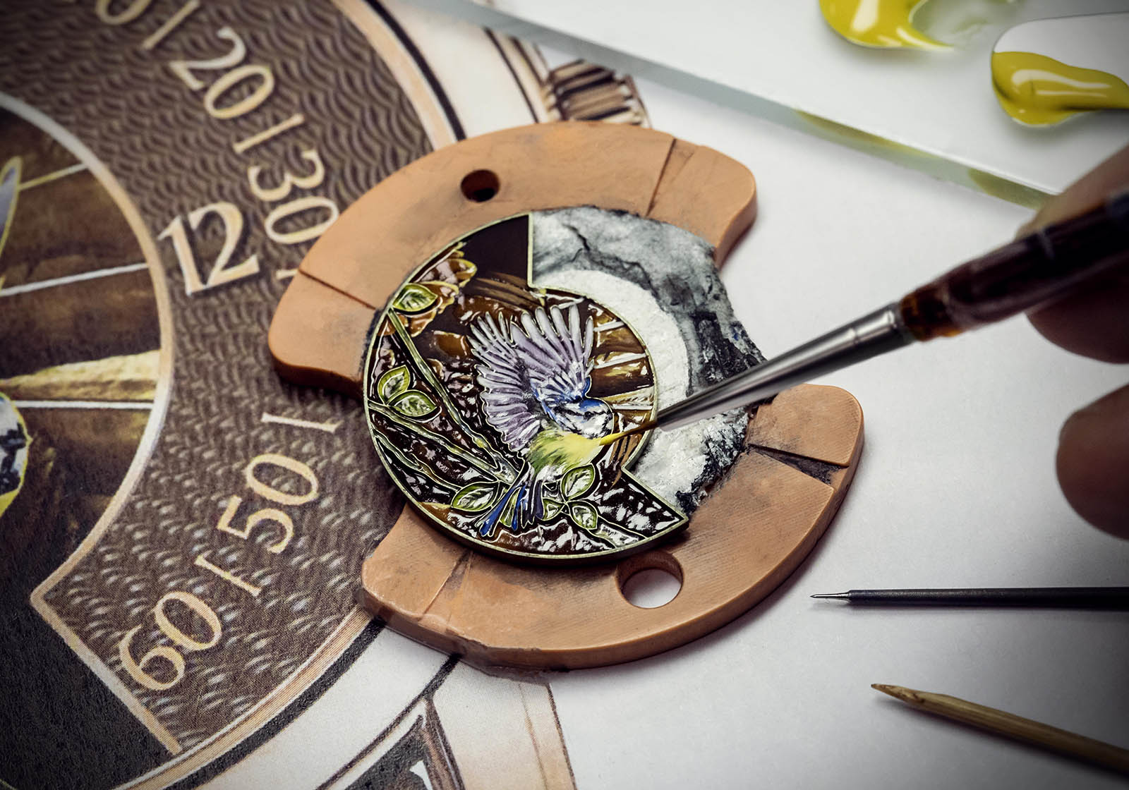 Vacheron Constantin Les Cabinotiers Singing Birds kỹ thuật tráng men Champlevé Enamelling