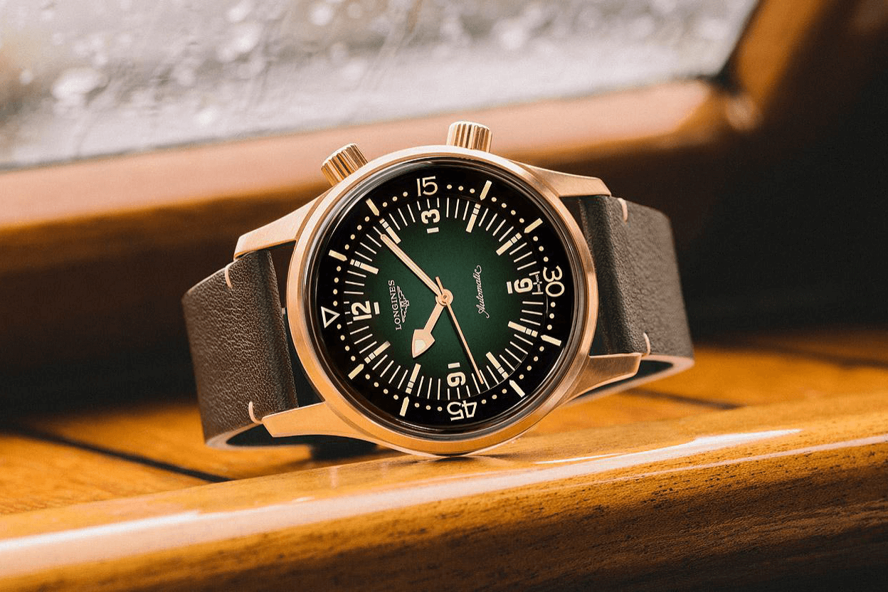 đồng hồ lặn cổ điển longines legend diver bronze 2020