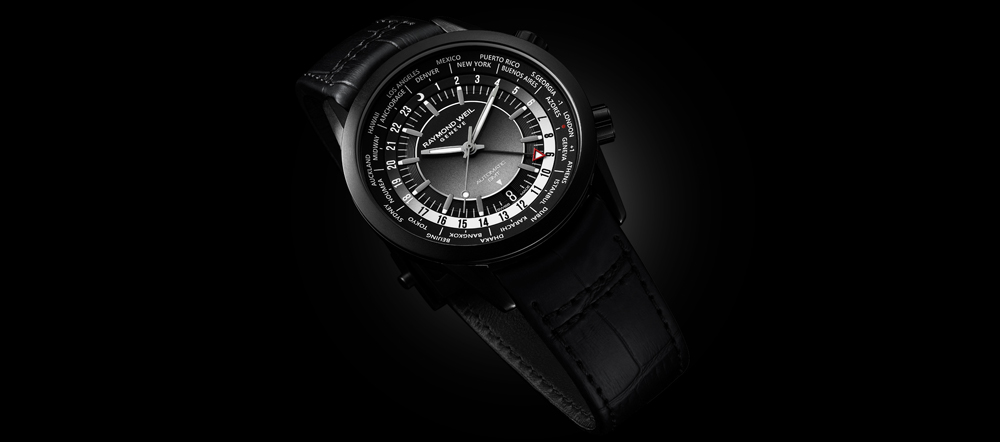 ĐỒNG HỒ RAYMOND WEIL FREELANCER GMT WORLDTIMER đen