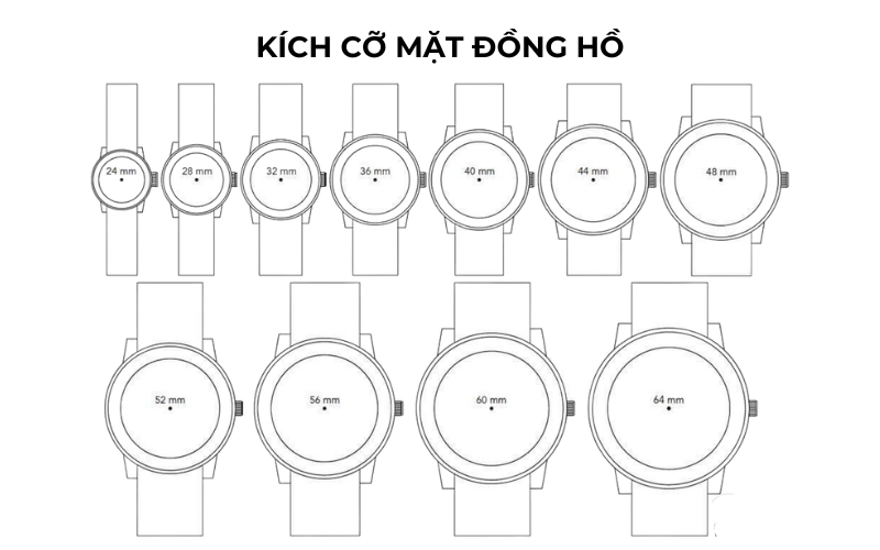 Cách đo size đồng hồ kim loại