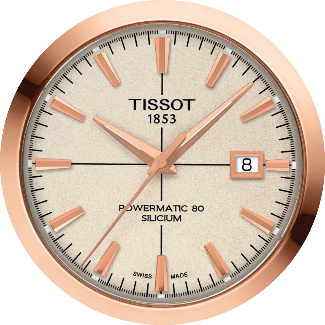 Mặt số đồng hồ Tissot màu kem Opaline